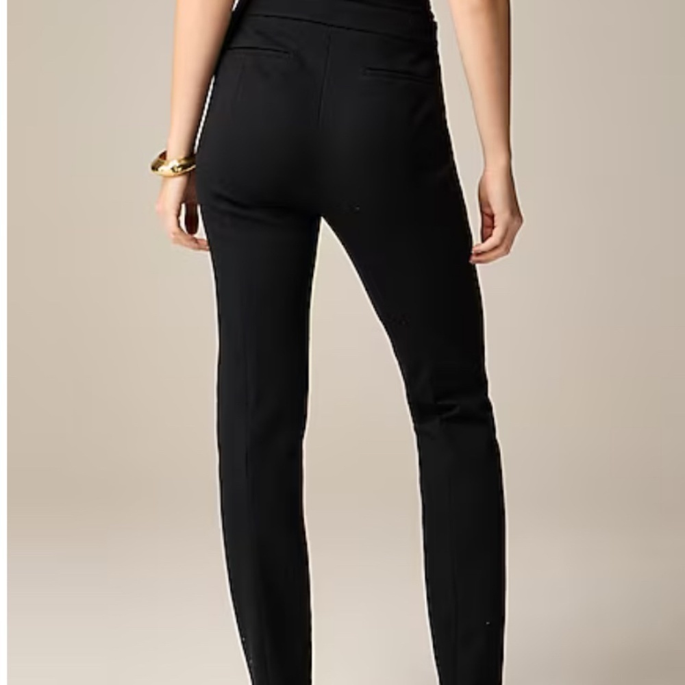 J Crew Black Slim Stretch Twill Ankle Pants Size 4 - Picture 2 of 7